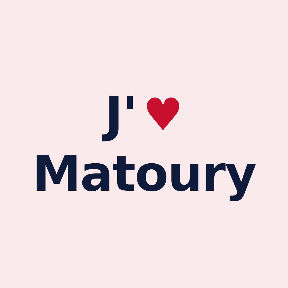 Magnet personnalisé Matoury — design J'aime Matoury