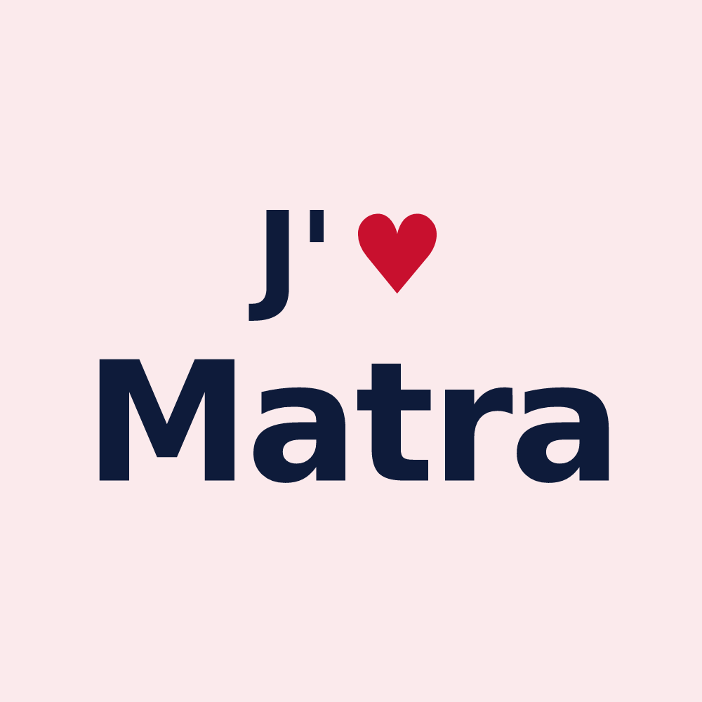 Magnet personnalisé Matra — design J'aime Matra