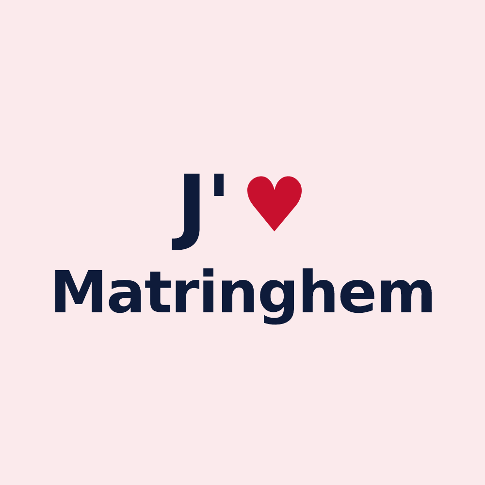 Magnet personnalisé Matringhem — design J'aime Matringhem