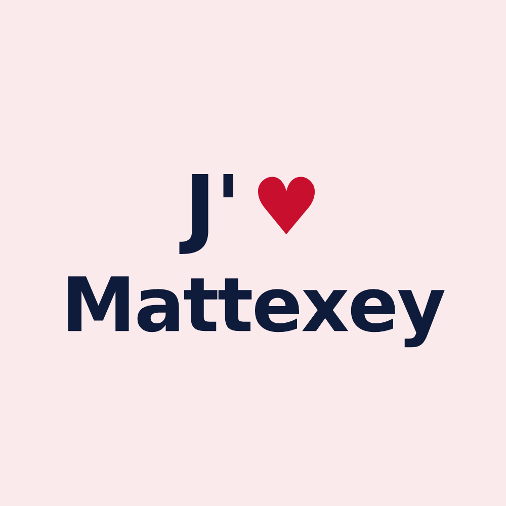 Magnet personnalisé Mattexey — design J'aime Mattexey