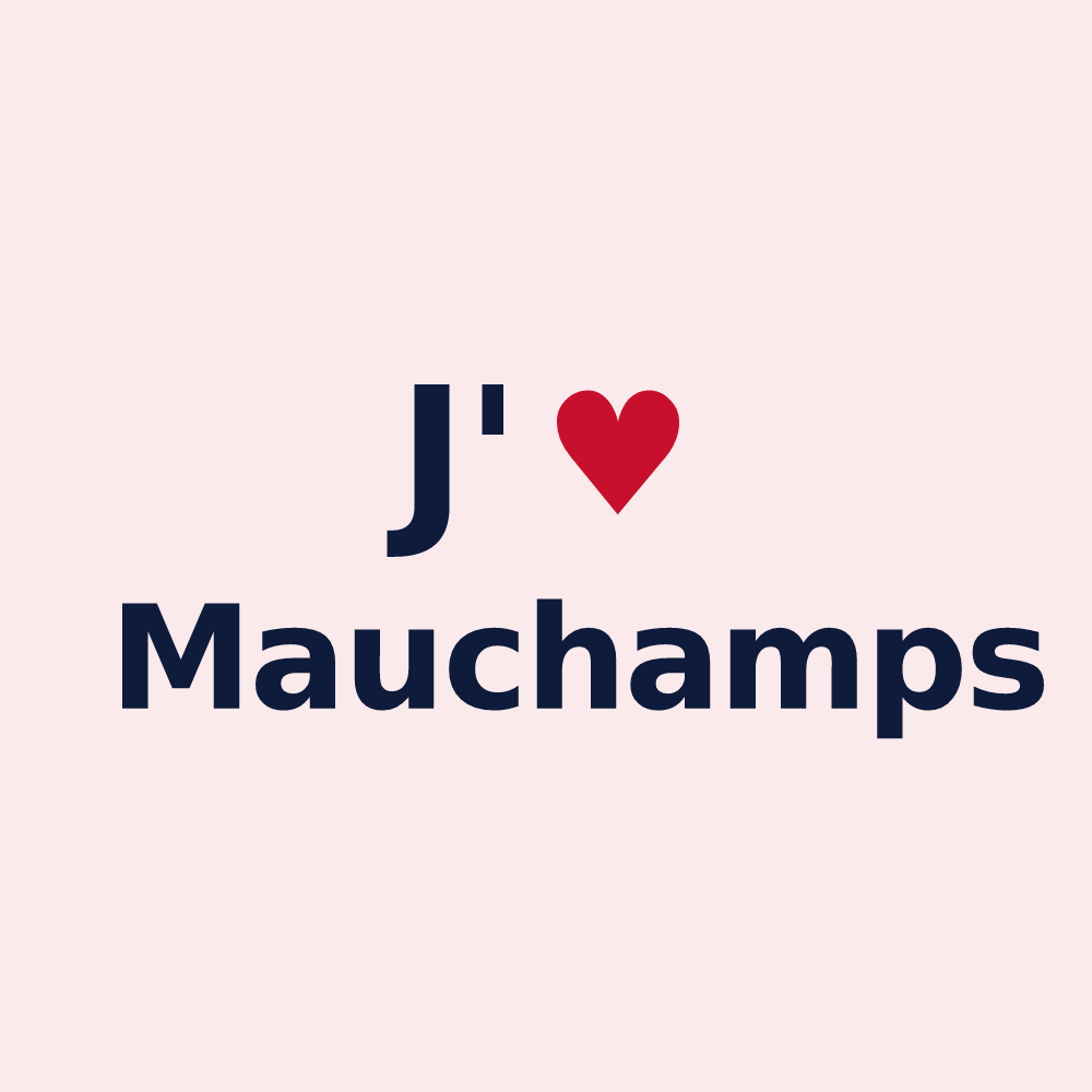 Magnet personnalisé Mauchamps — design J'aime Mauchamps