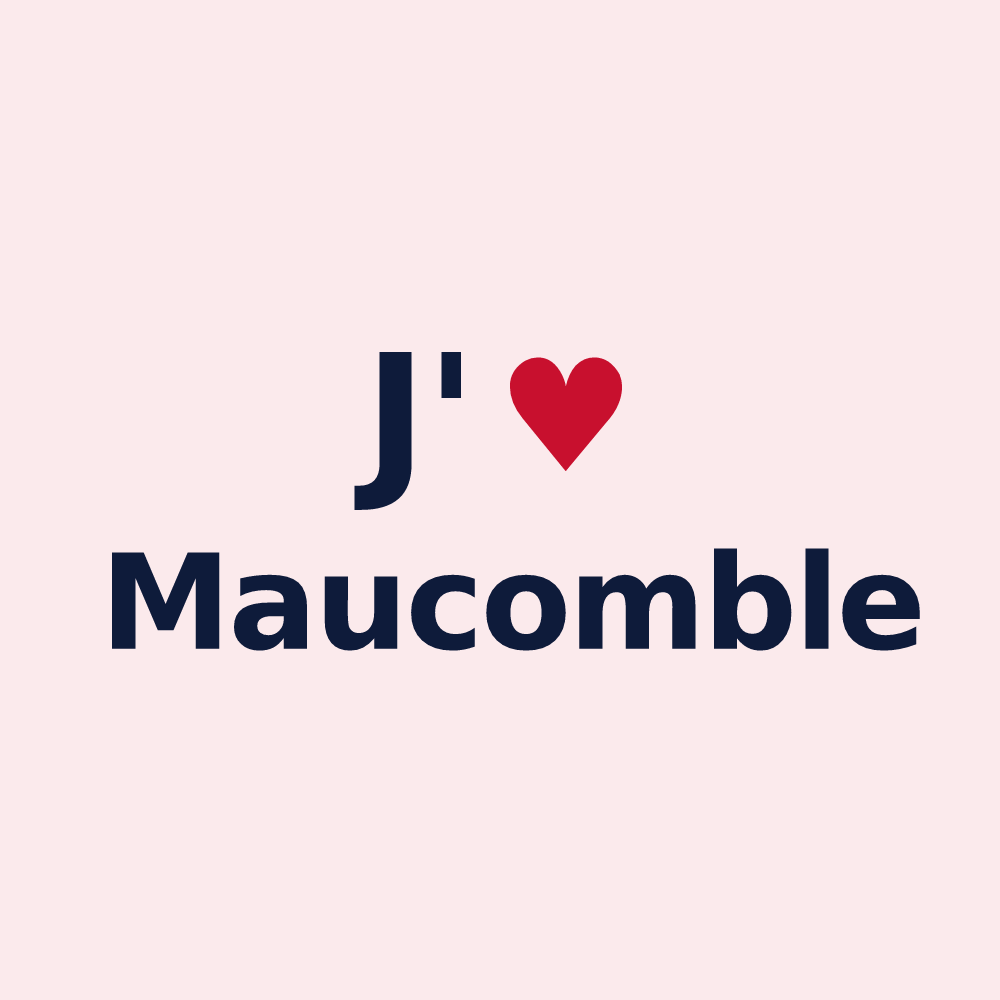 Magnet personnalisé Maucomble — design J'aime Maucomble