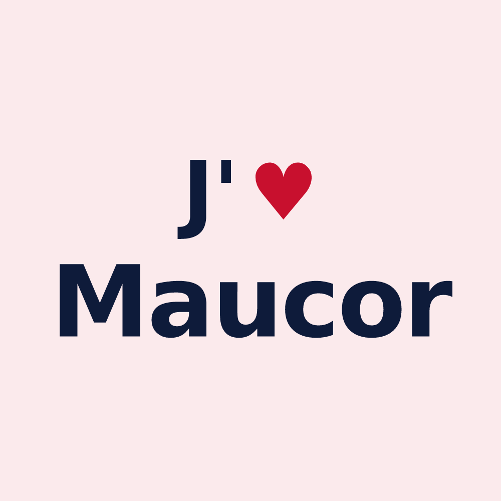 Magnet personnalisé Maucor — design J'aime Maucor