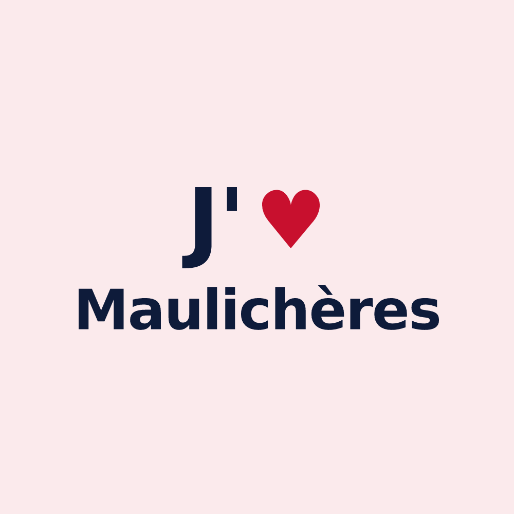 Magnet personnalisé Maulichères — design J'aime Maulichères