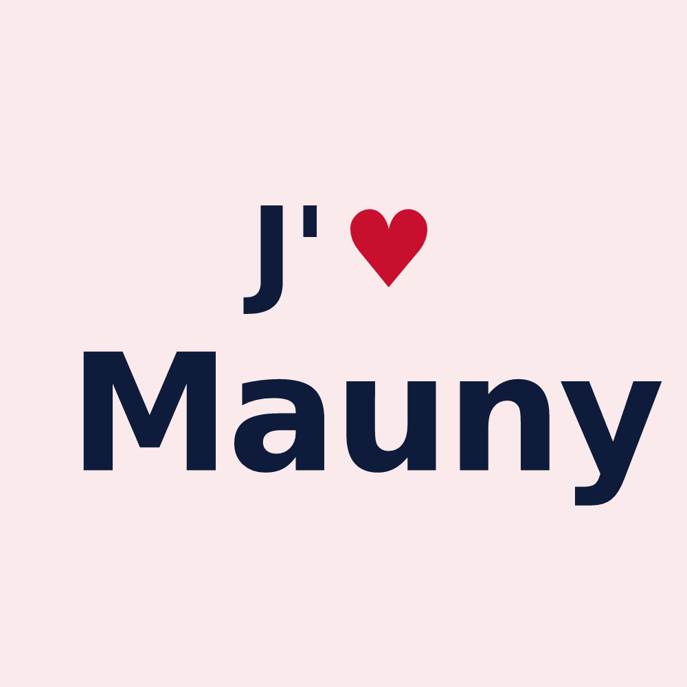 Magnet personnalisé Mauny — design J'aime Mauny