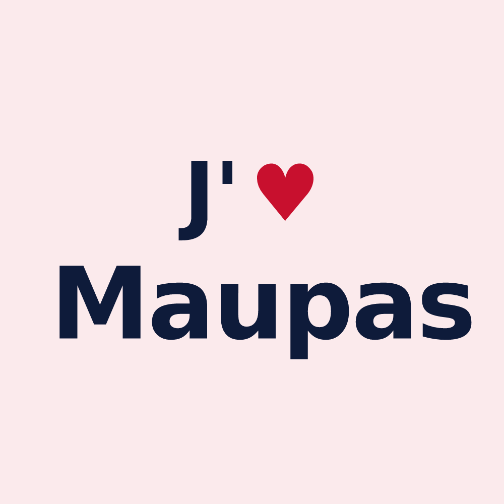 Magnet personnalisé Maupas — design J'aime Maupas