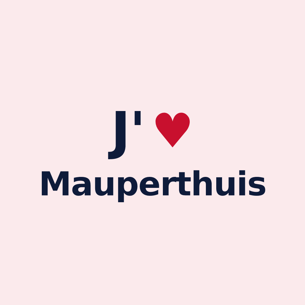Magnet personnalisé Mauperthuis — design J'aime Mauperthuis