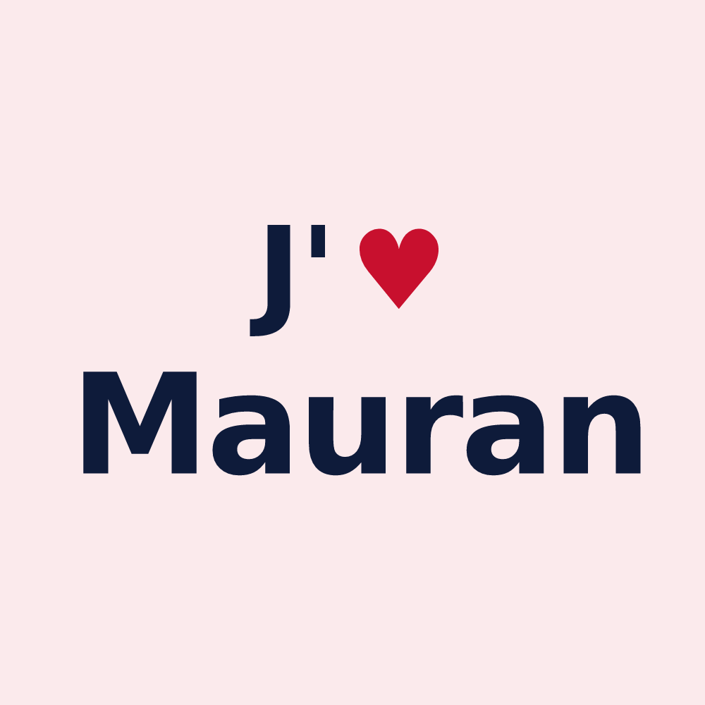 Magnet personnalisé Mauran — design J'aime Mauran