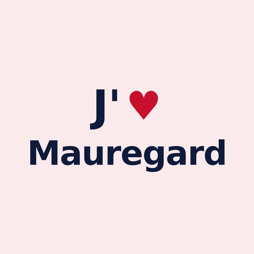 Magnet personnalisé Mauregard — design J'aime Mauregard