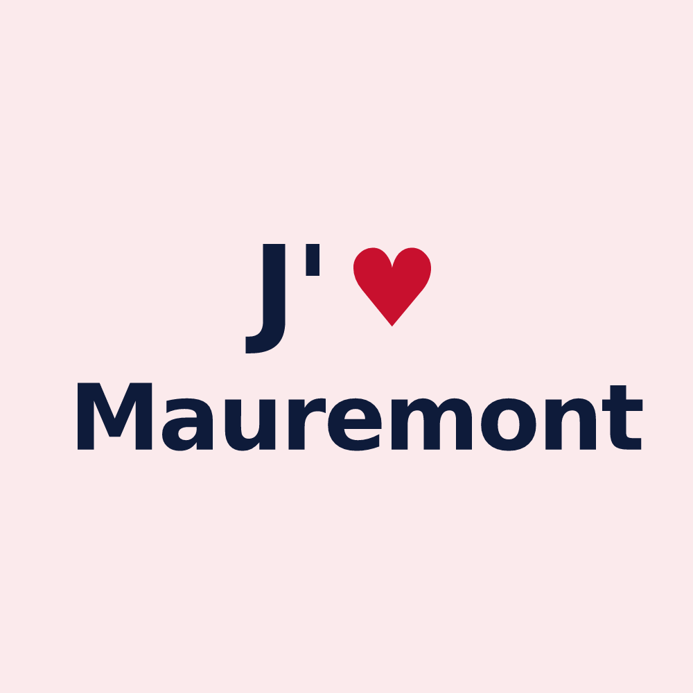 Magnet personnalisé Mauremont — design « J'aime Mauremont » imprimé sur le magnet