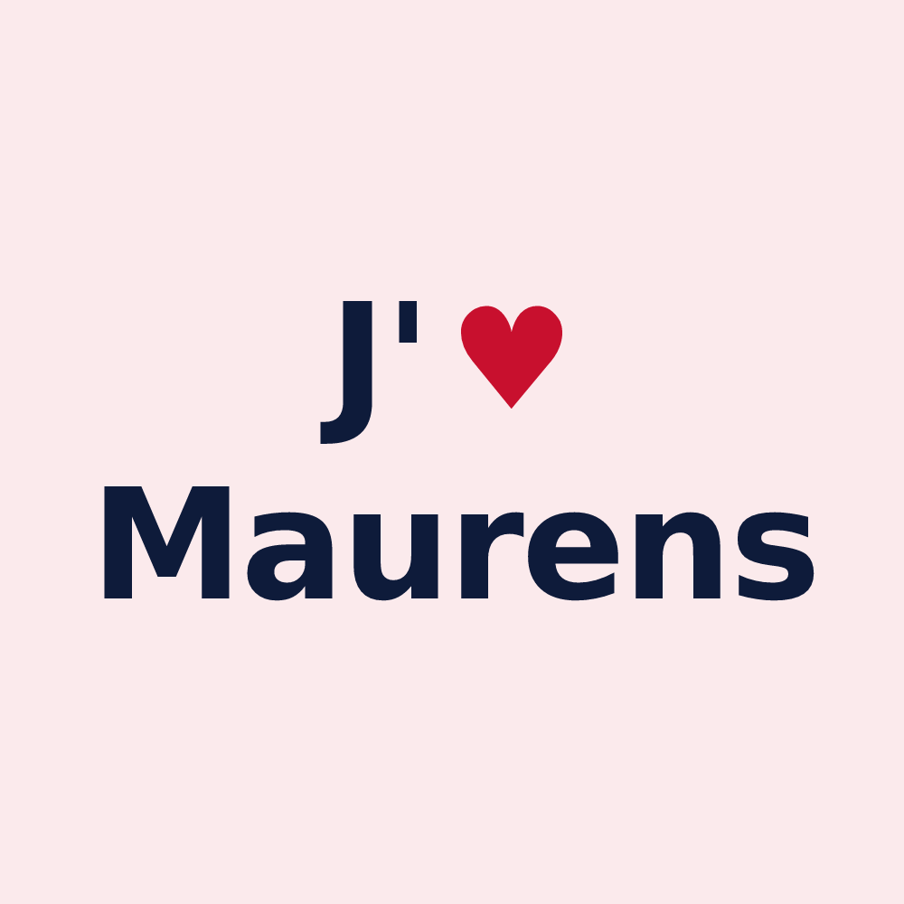 Magnet personnalisé Maurens — design J'aime Maurens