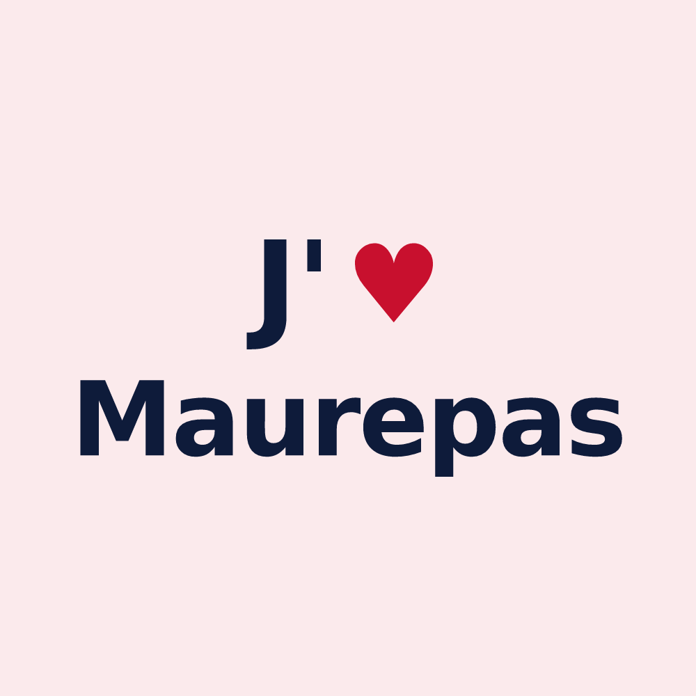 Magnet personnalisé Maurepas — design « J'aime Maurepas » imprimé sur le magnet