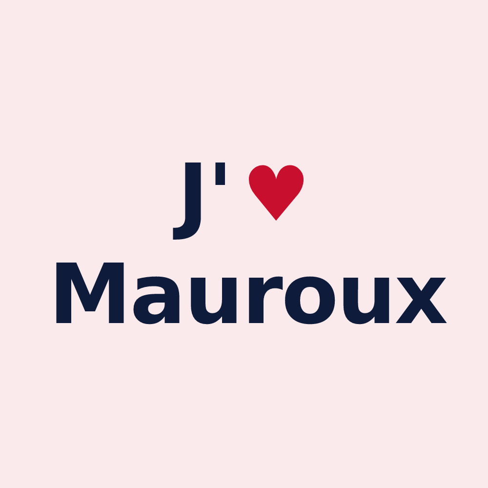 Magnet personnalisé Mauroux — design J'aime Mauroux