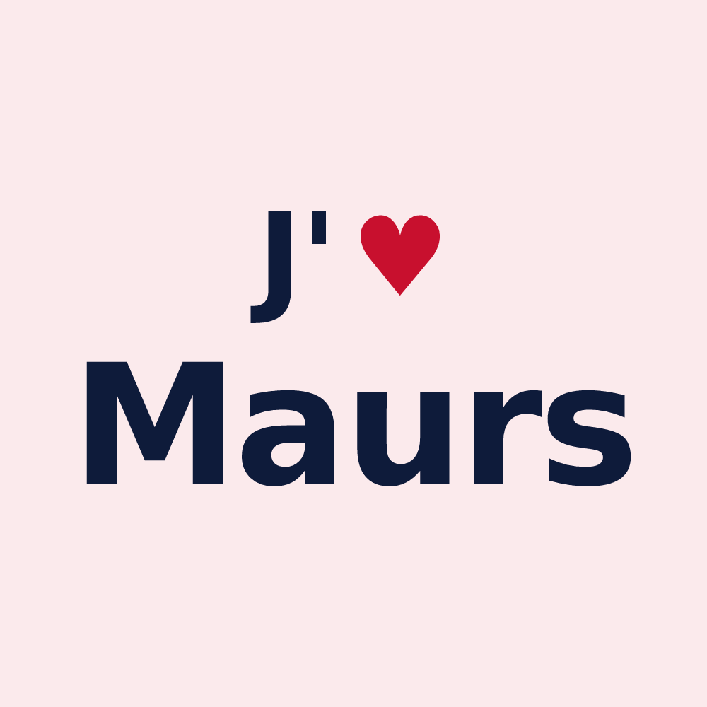 Magnet personnalisé Maurs — design J'aime Maurs