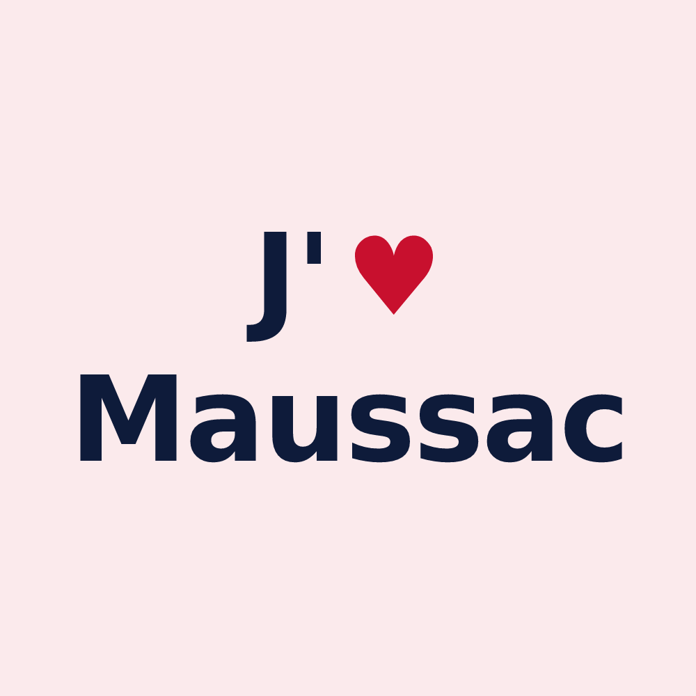 Magnet personnalisé Maussac — design J'aime Maussac
