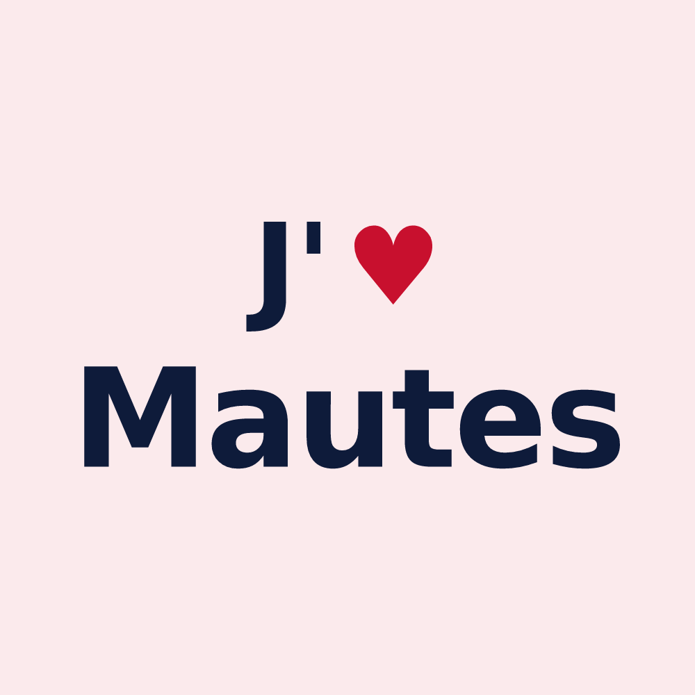 Magnet personnalisé Mautes — design J'aime Mautes