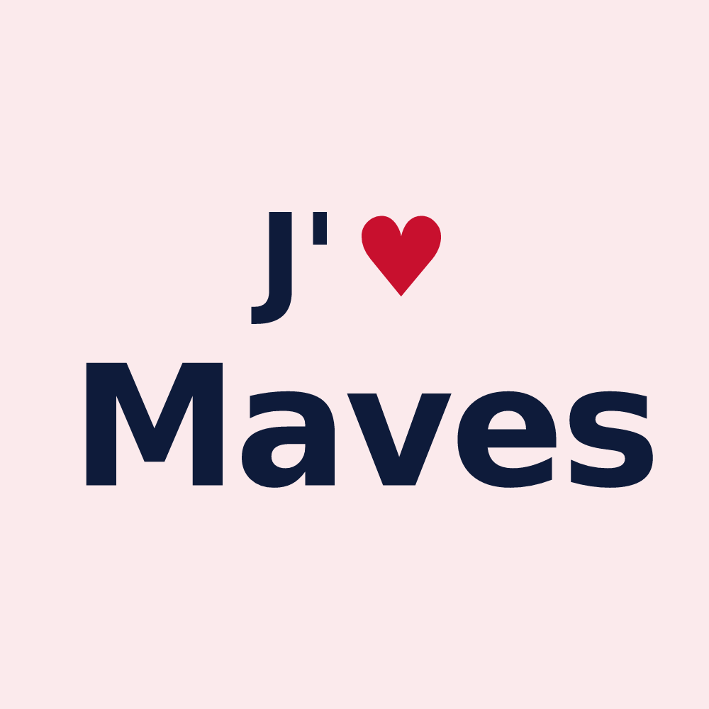 Magnet personnalisé Maves — design J'aime Maves