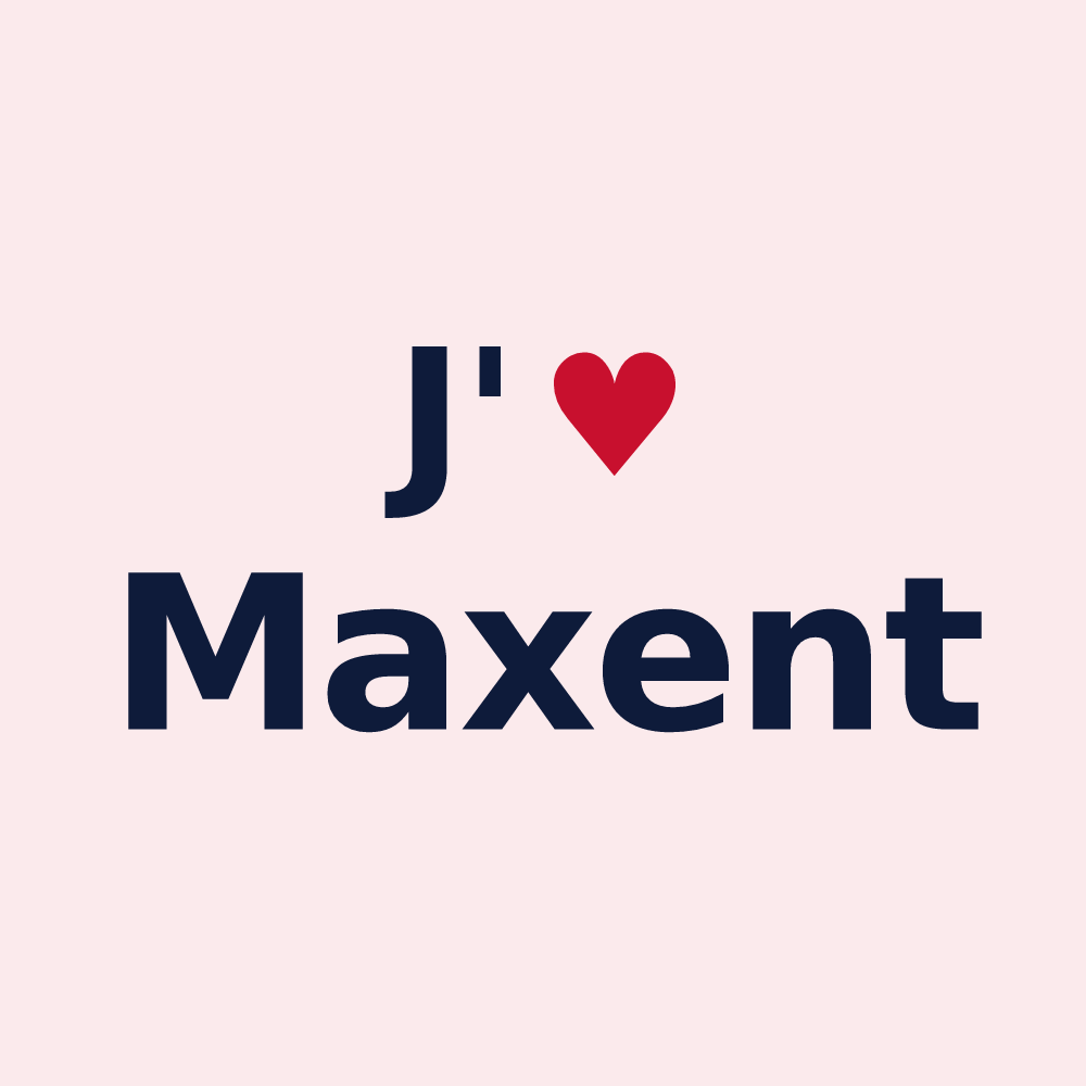 Magnet personnalisé Maxent — design J'aime Maxent