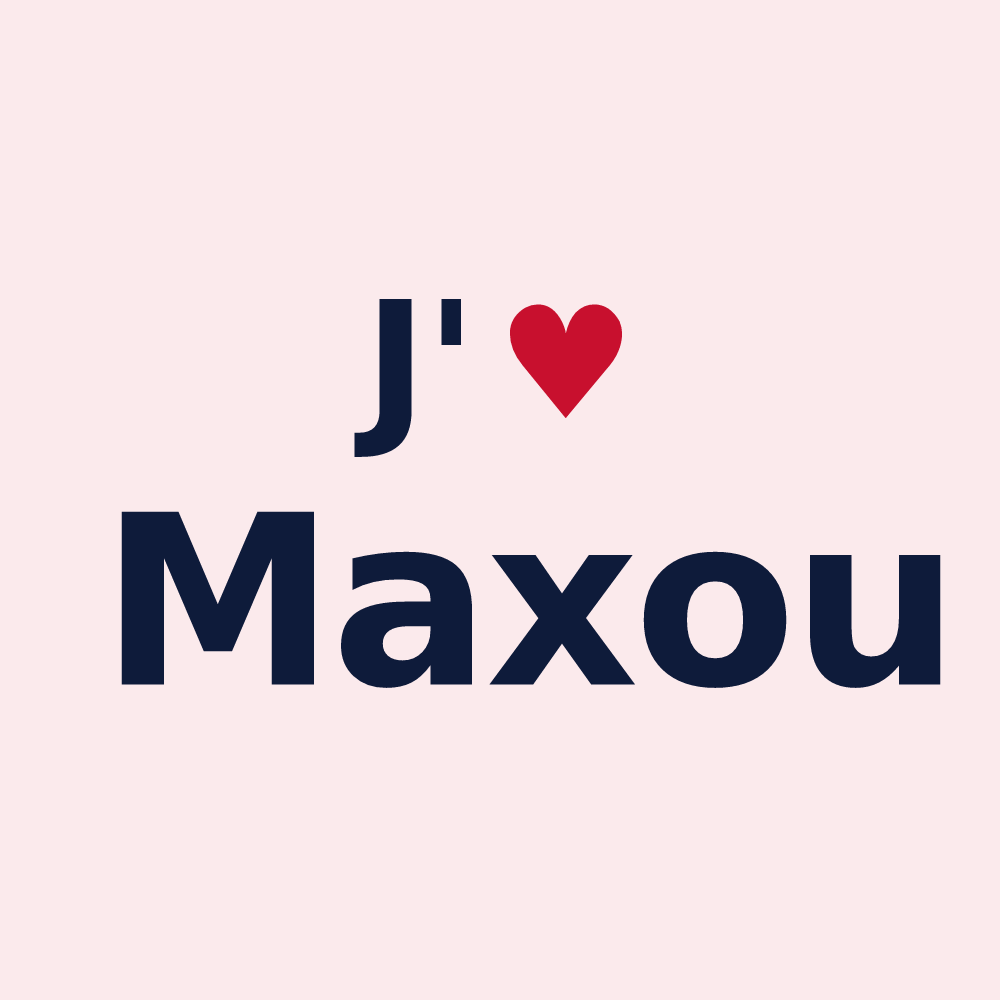 Magnet personnalisé Maxou — design J'aime Maxou