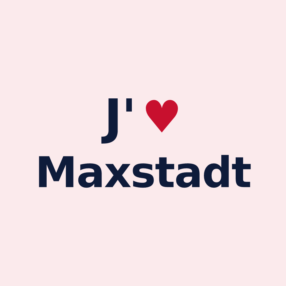 Magnet personnalisé Maxstadt — design J'aime Maxstadt