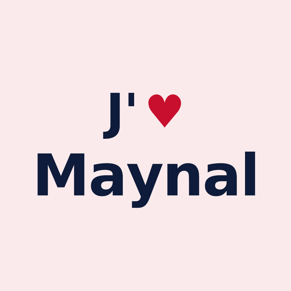 Magnet personnalisé Maynal — design J'aime Maynal