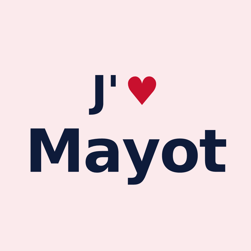 Magnet personnalisé Mayot — design J'aime Mayot