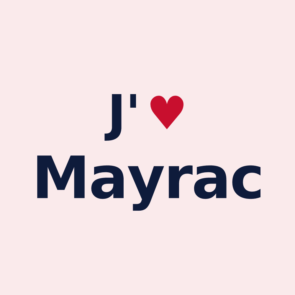 Magnet personnalisé Mayrac — design J'aime Mayrac