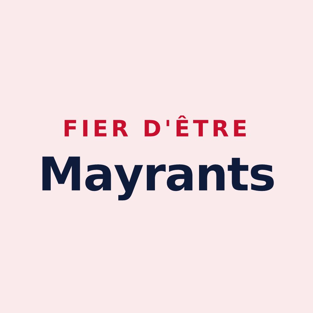 Magnet « Fier d'être Mayrants » — design pour Mayres-Savel
