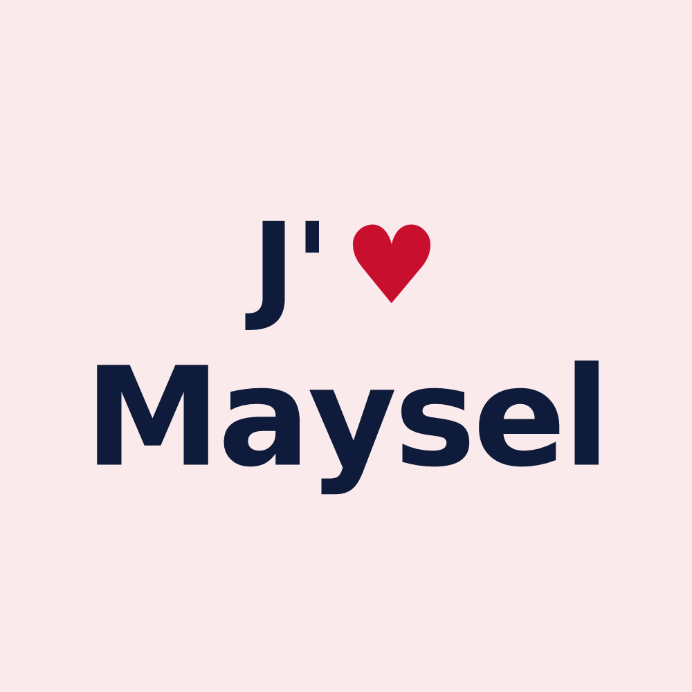 Magnet personnalisé Maysel — design J'aime Maysel