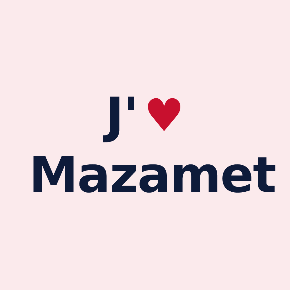 Magnet personnalisé Mazamet — design J'aime Mazamet