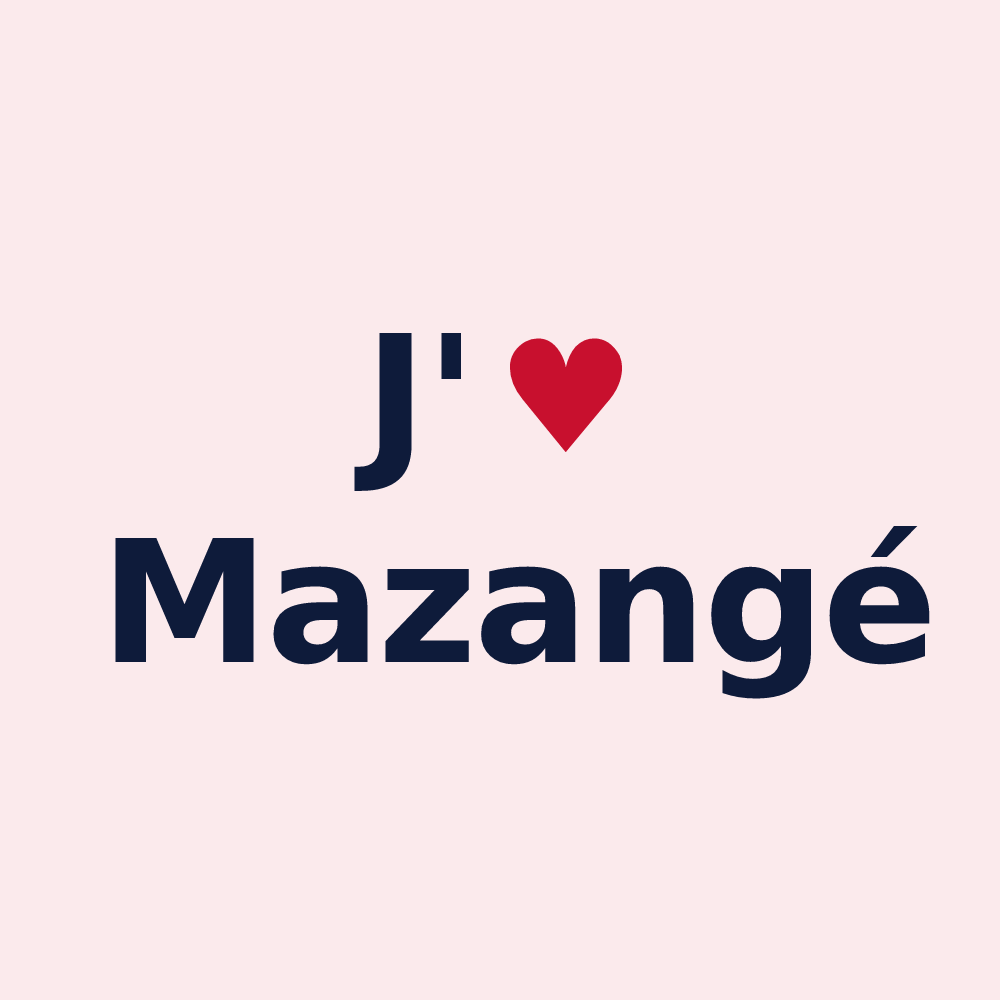 Magnet personnalisé Mazangé — design J'aime Mazangé