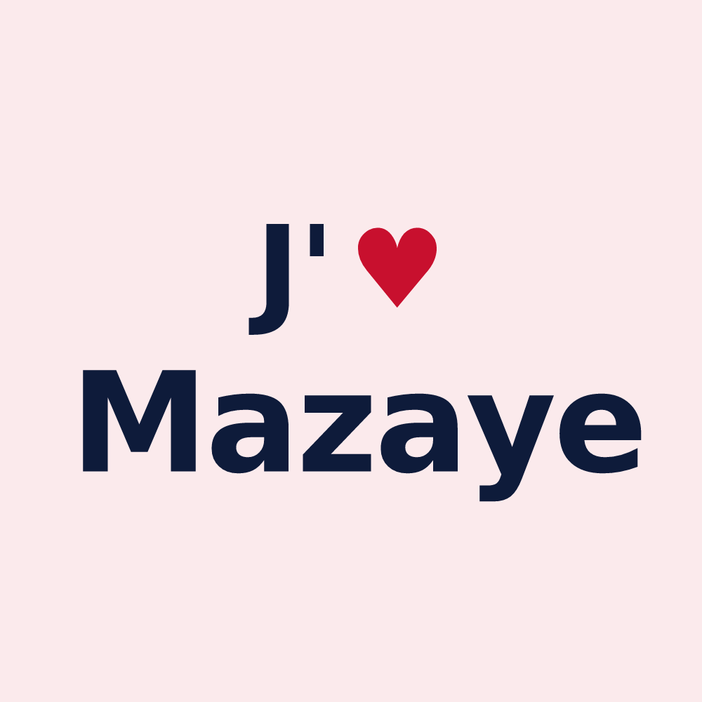 Magnet personnalisé Mazaye — design J'aime Mazaye