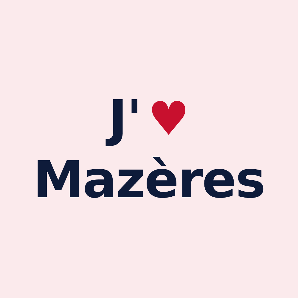 Magnet personnalisé Mazères — design J'aime Mazères