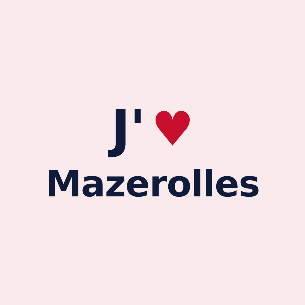 Magnet personnalisé Mazerolles — design J'aime Mazerolles