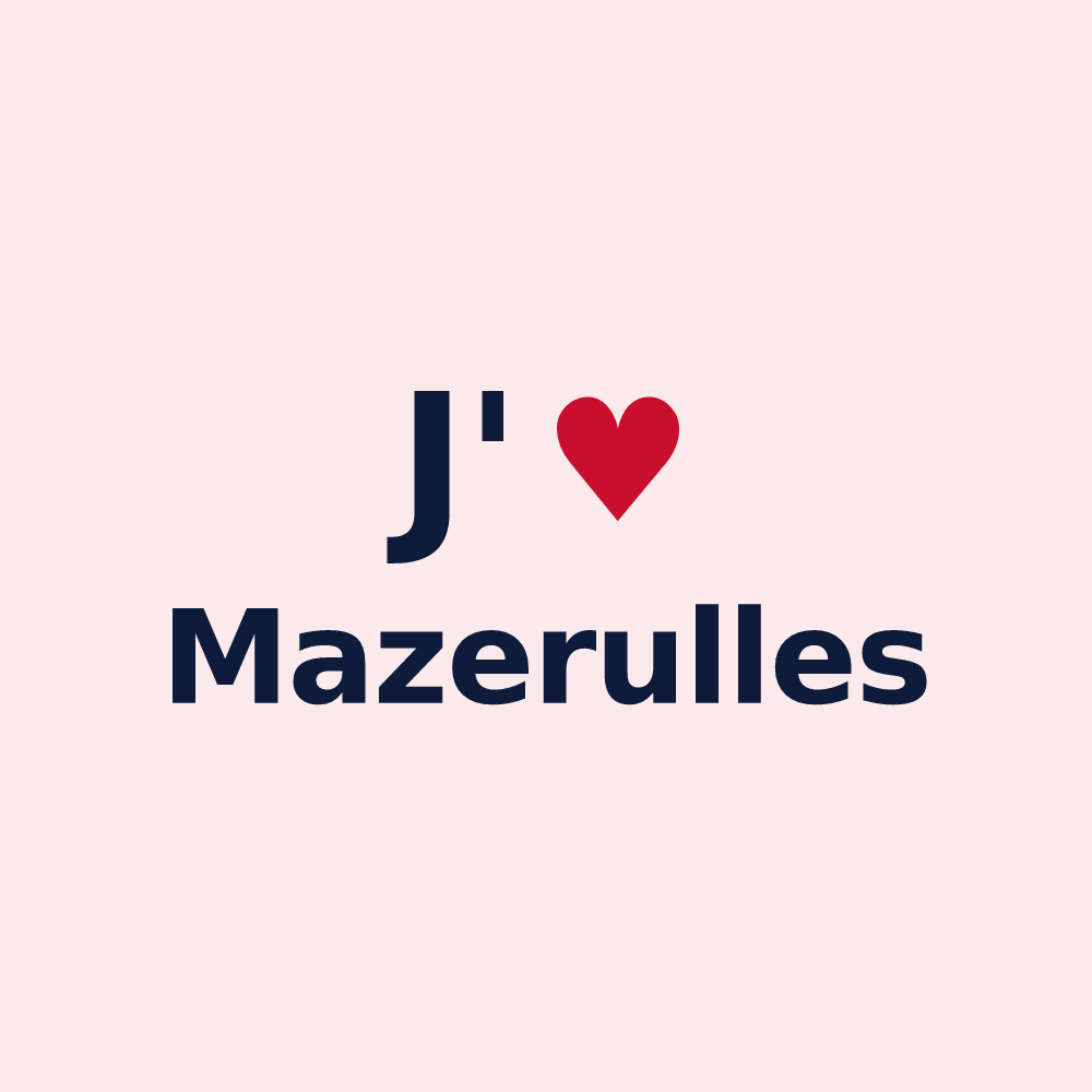 Magnet personnalisé Mazerulles — design J'aime Mazerulles