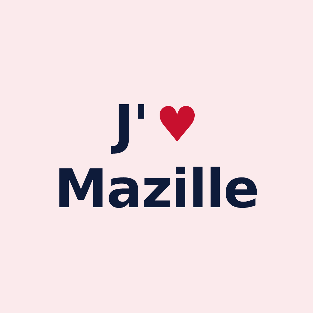 Magnet personnalisé Mazille — design J'aime Mazille