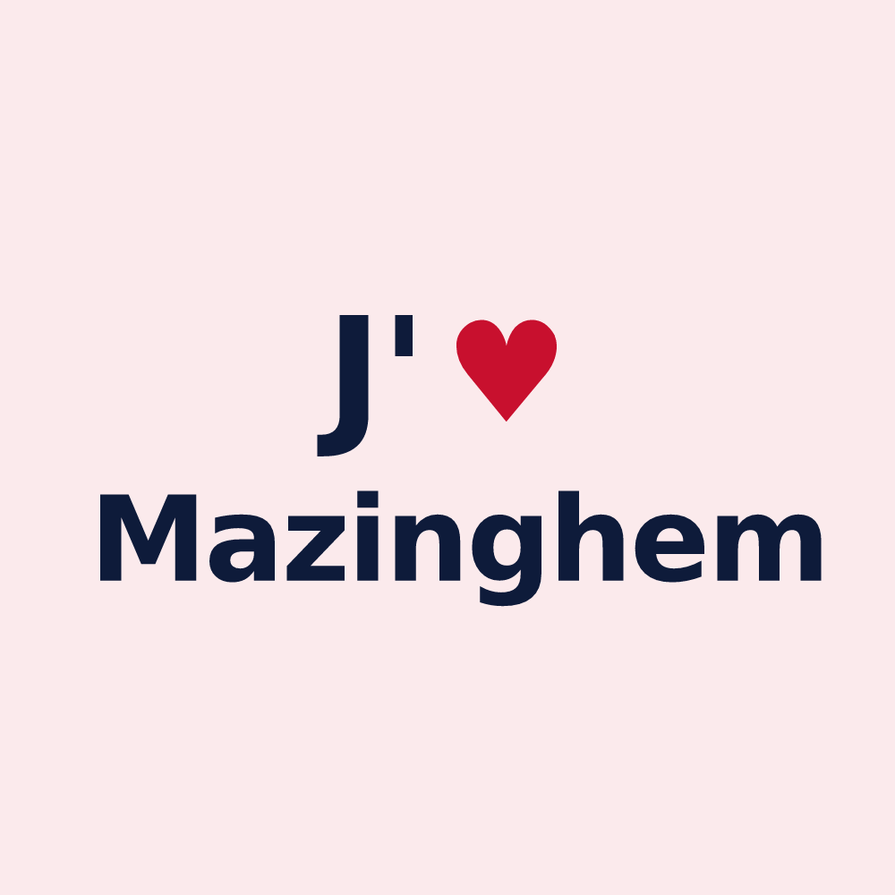 Magnet personnalisé Mazinghem — design J'aime Mazinghem