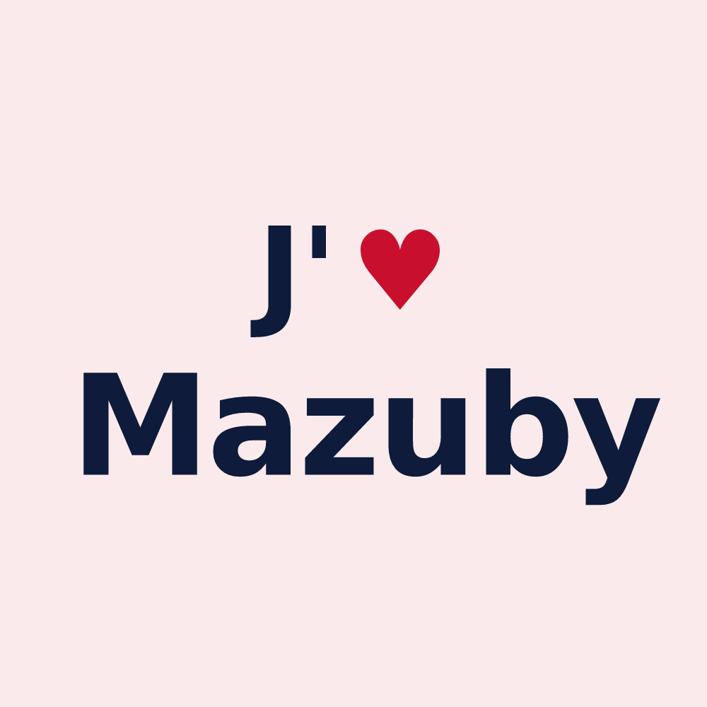 Magnet personnalisé Mazuby — design J'aime Mazuby