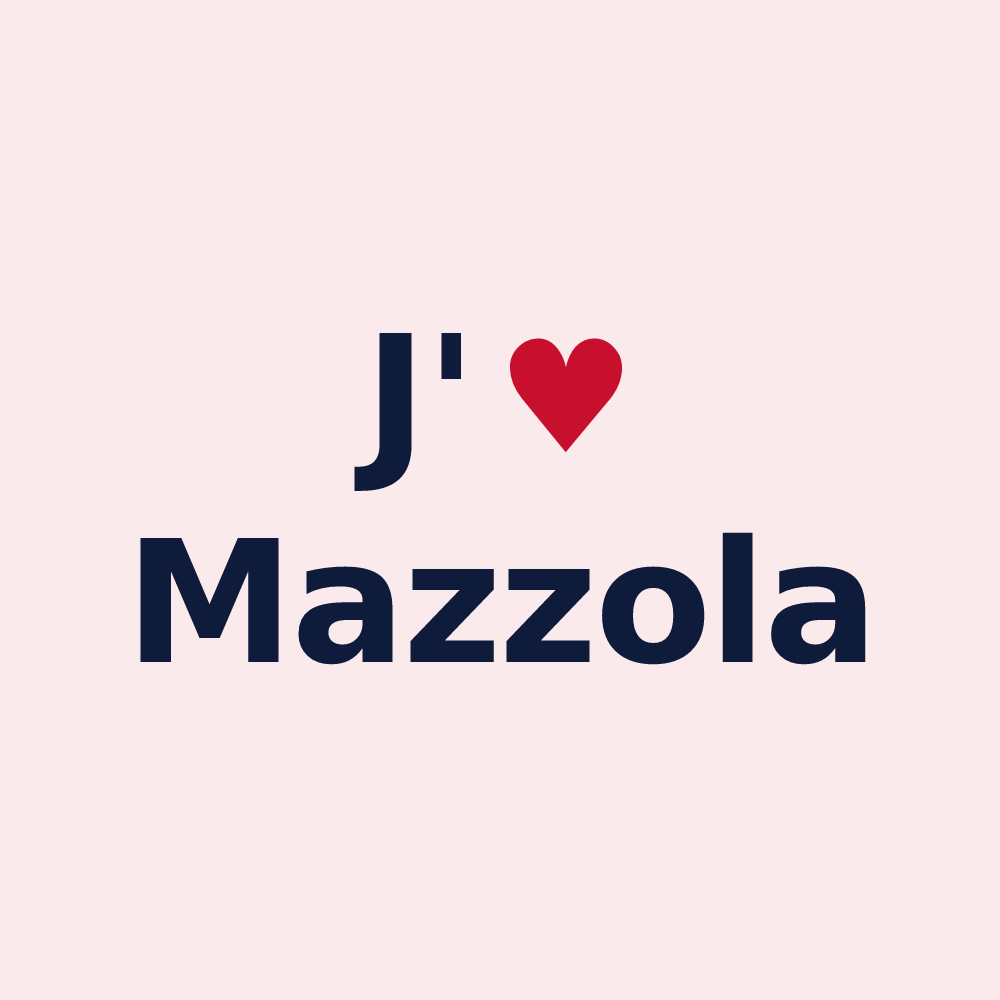 Magnet personnalisé Mazzola — design J'aime Mazzola