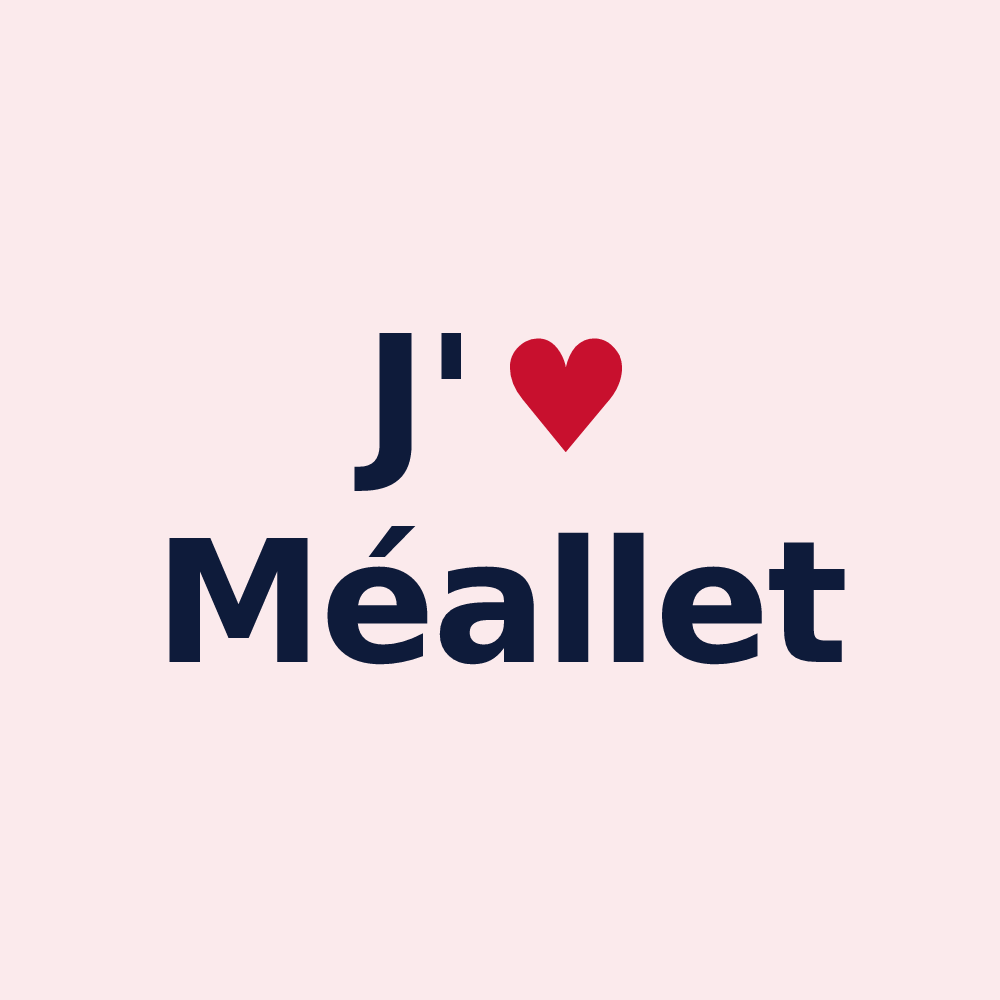 Magnet personnalisé Méallet — design J'aime Méallet