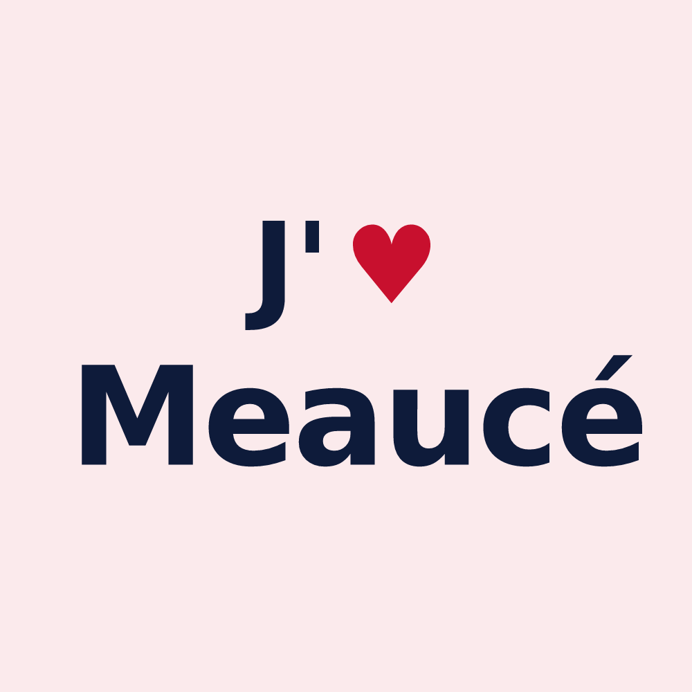 Magnet personnalisé Meaucé — design J'aime Meaucé
