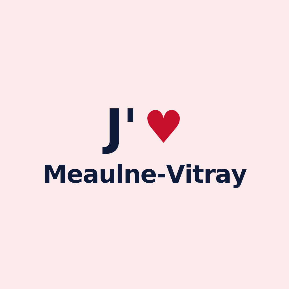 Magnet personnalisé Meaulne-Vitray — design J'aime Meaulne-Vitray