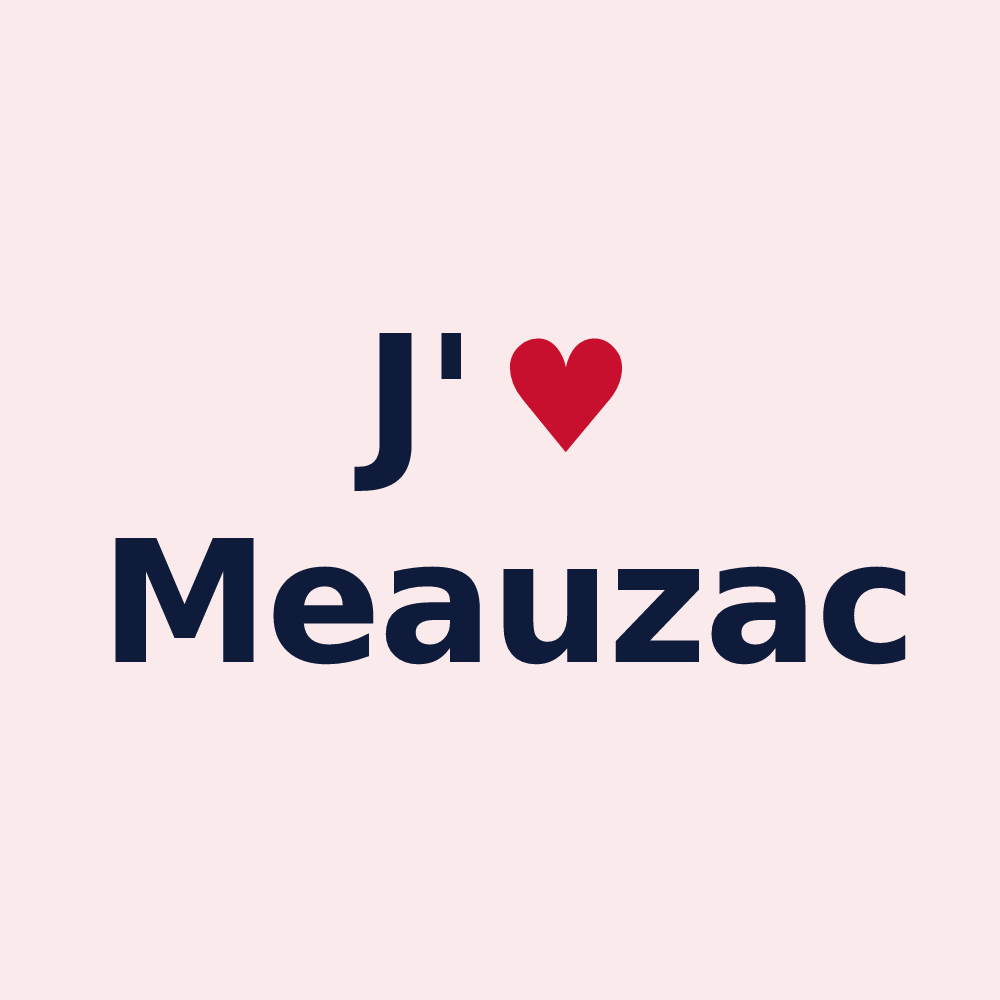Magnet personnalisé Meauzac — design J'aime Meauzac