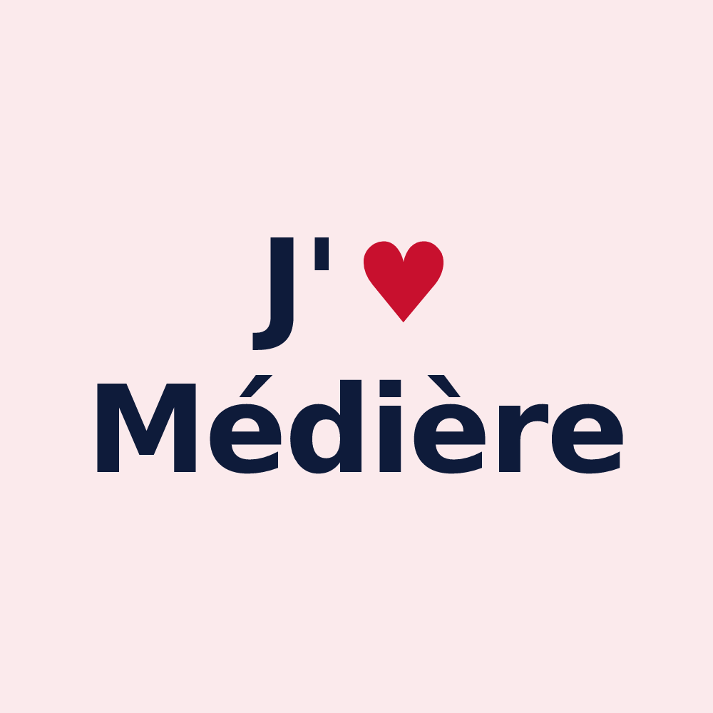 Magnet personnalisé Médière — design J'aime Médière