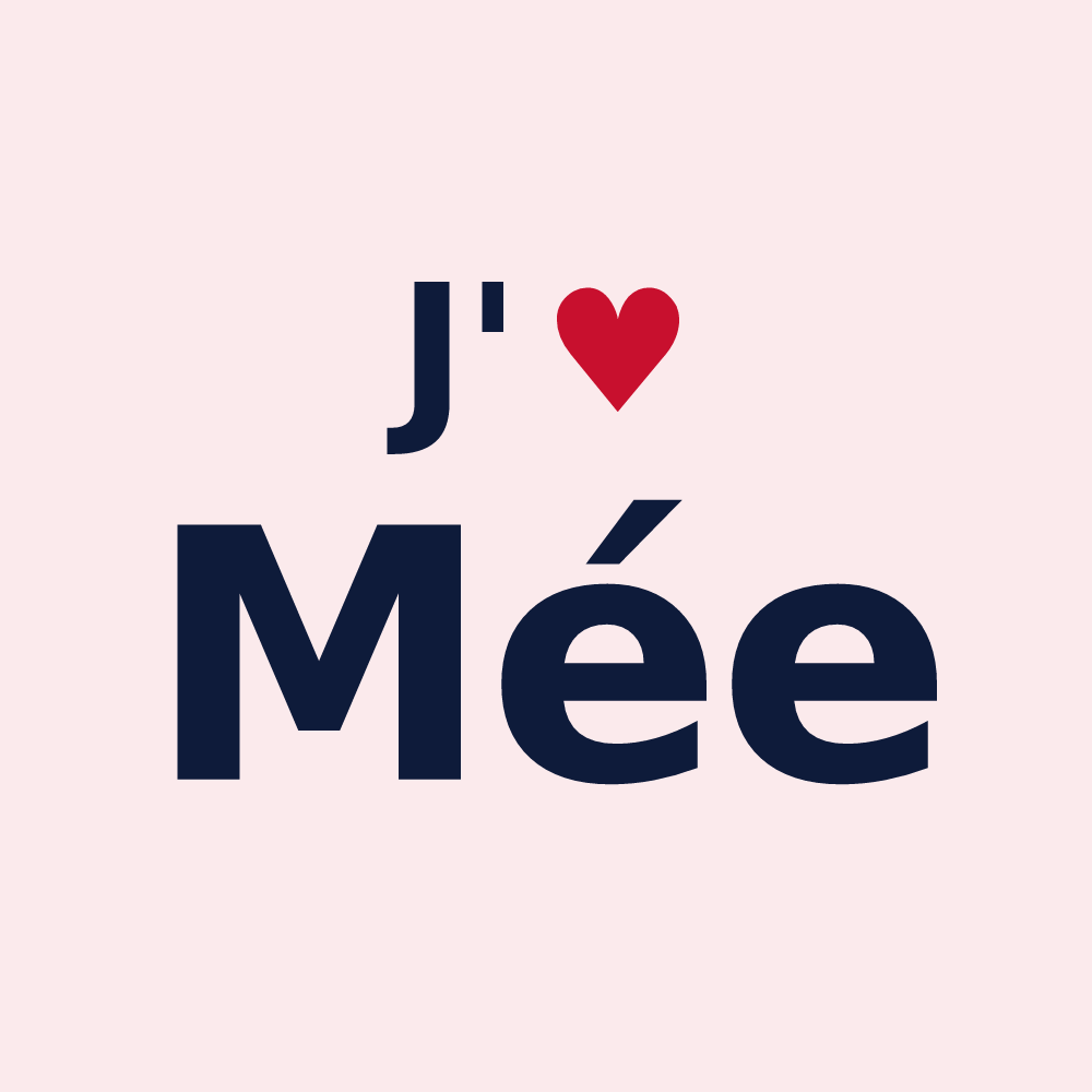 Magnet personnalisé Mée — design « J'aime Mée » imprimé sur le magnet