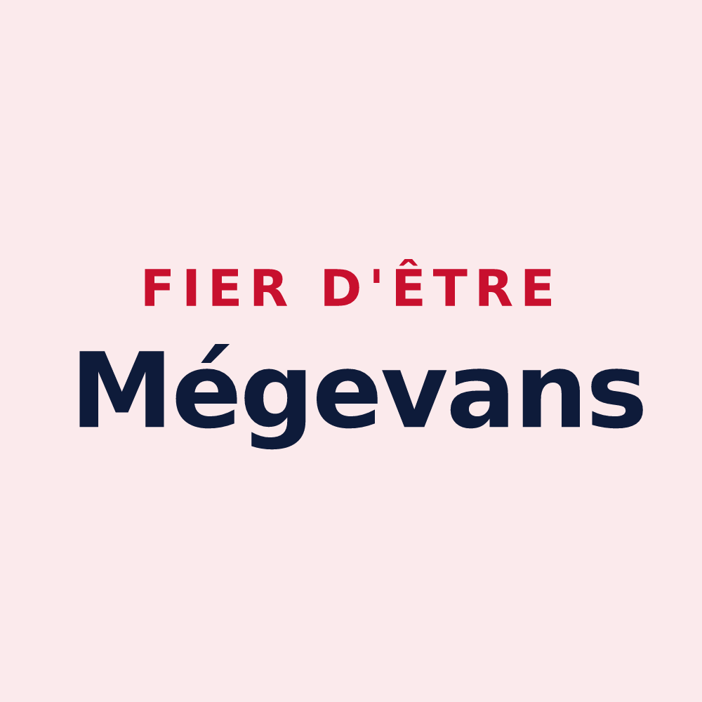 Magnet « Fier d'être Mégevans » — design pour Megève