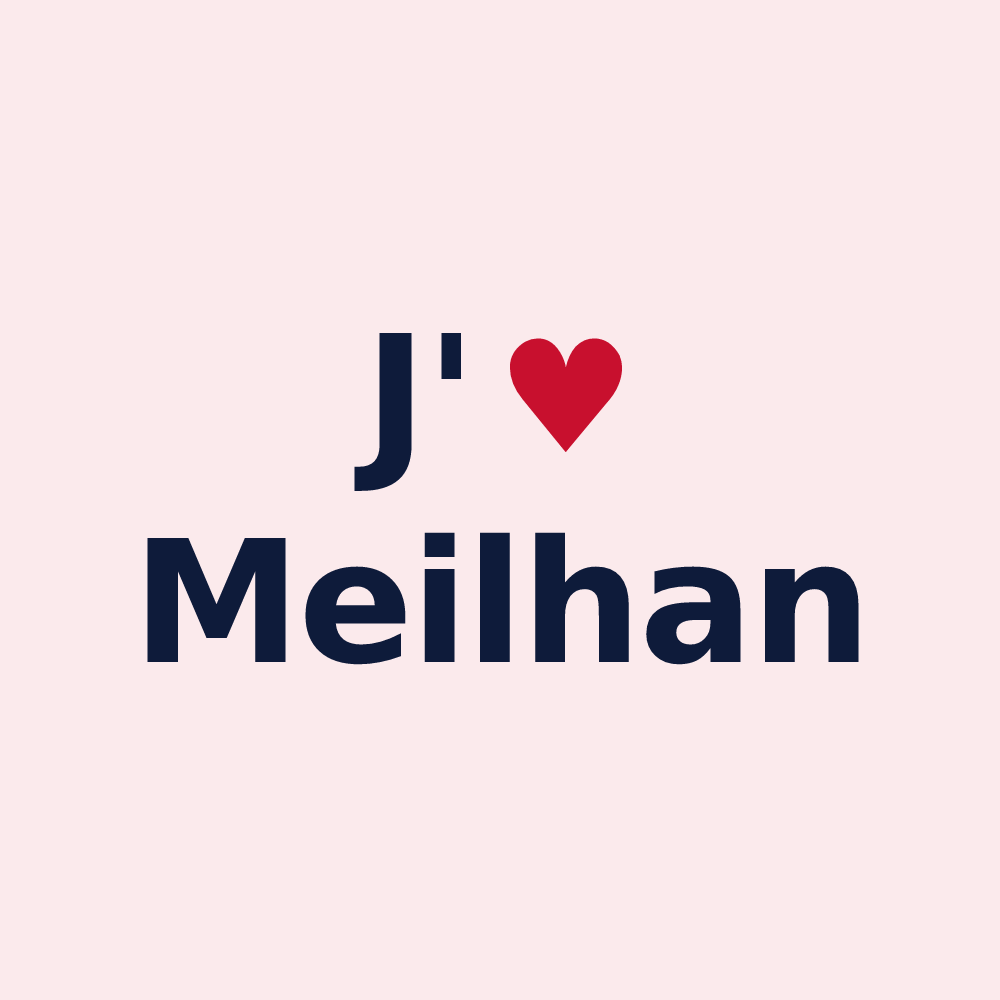 Magnet personnalisé Meilhan — design J'aime Meilhan