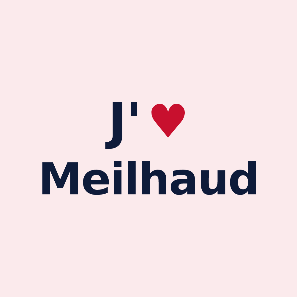 Magnet personnalisé Meilhaud — design J'aime Meilhaud