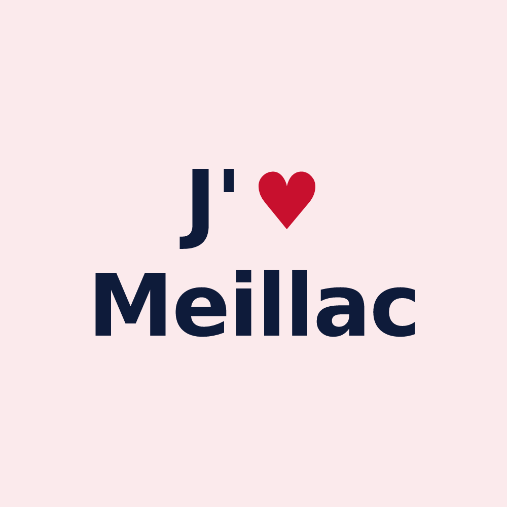 Magnet personnalisé Meillac — design J'aime Meillac