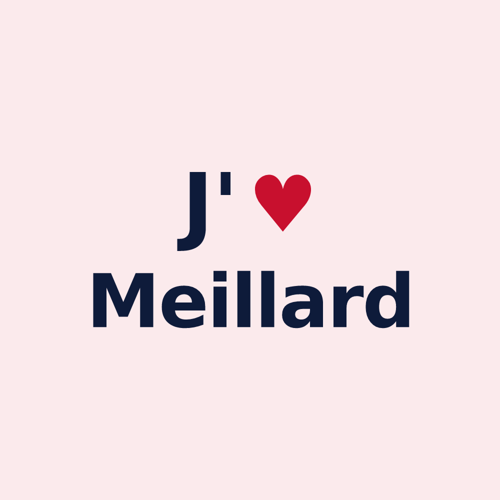 Magnet personnalisé Meillard — design J'aime Meillard